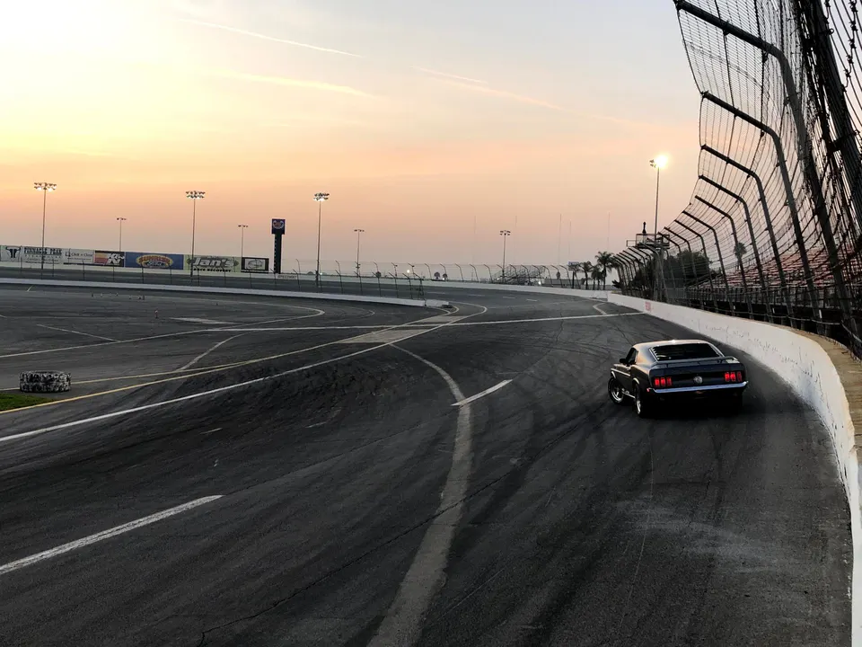 A race car on a track